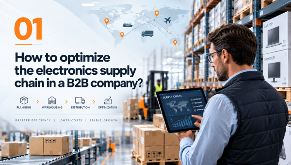 B2B electronics supply chain and warehouse logistics