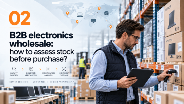 B2B electronics stock inspection before a wholesale purchase