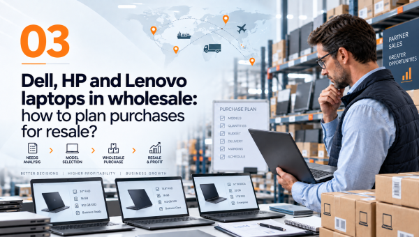 Dell HP and Lenovo business laptops in wholesale distribution
