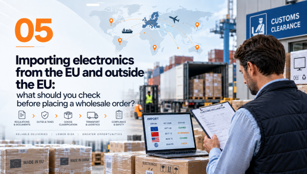 B2B electronics imports from the European Union and non-EU countries