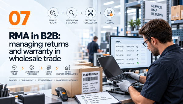 RMA process and returns in B2B electronics wholesale