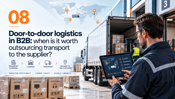 Door-to-door electronics transport in B2B logistics